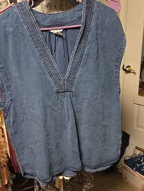 Blue V Neck